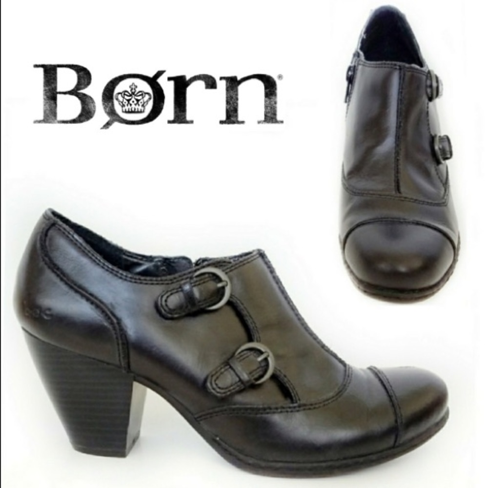 B.O.C BORN Concepts black leather ankle boots